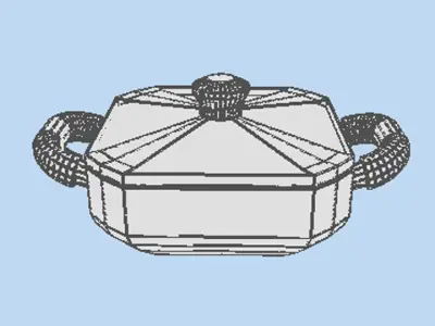 Cookware - Casserole pans 3D model