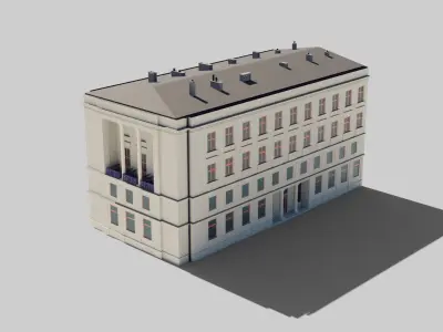 Eastern European Building 011 Low-poly 3D model