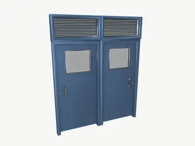 Metal Door Low-poly 3D model