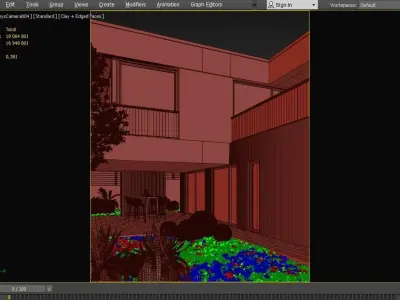 Casa JM Exterior Scene 3D model 3D model