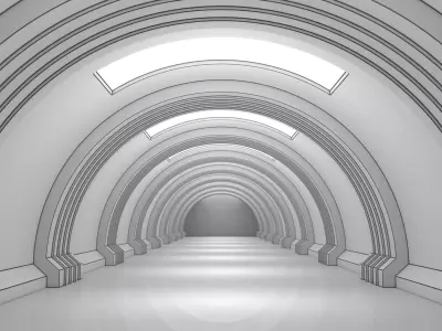 Sci Fi Tunnel 3D model