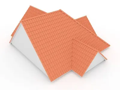 Realistic Roof Shingles 10 3D model