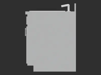 Bathroom sink with cabinet minimal for architects and designers Low-poly 3D model