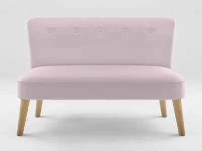 3D Model of  Kids Concept Sofa Star light pink Low-poly 3D model
