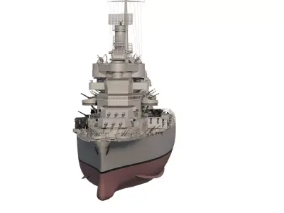 WW2 US NAVY HEAVY CRUISER 3D model