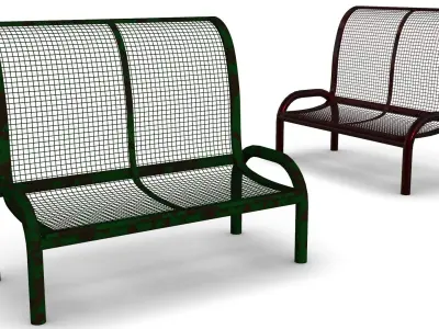 garden bench 3D model purchase