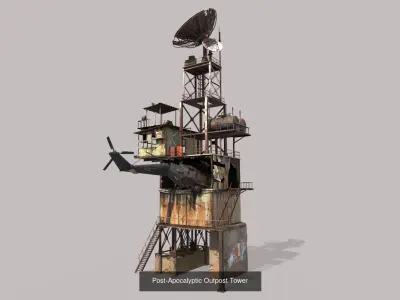 Set Of Post-Apocalyptic Objects 3D Model Pack