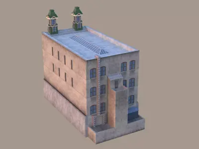 837 Fifth Ave - San Diego Historic Building Low-poly 3D model