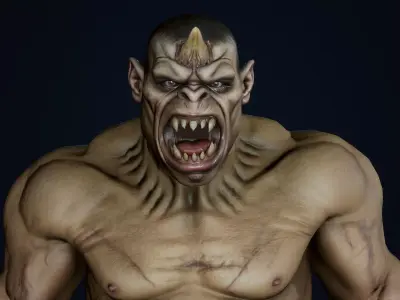 Ogre 4 Low-poly 3D model