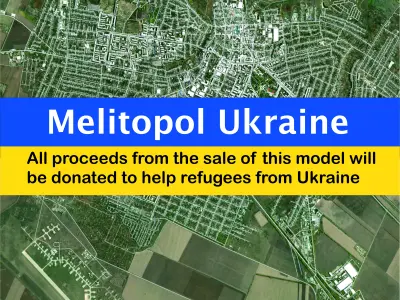 Cityscape Melitopol Ukraine 3D model