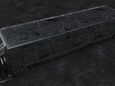 sci-fi desk Low-poly 3D model