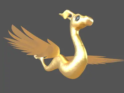 Cartoon Dragon Character v1 005 Low-poly 3D model