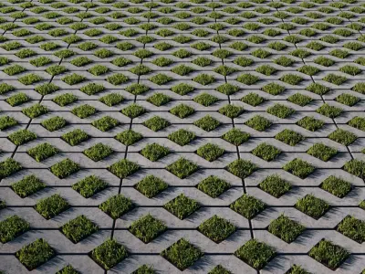 Eco parking tile 1 3D model