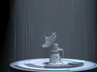 Radar rotation display 3D model