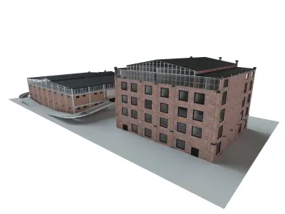old buildings industry  3D model
