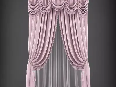 Curtain 3D model 344 Low-poly 3D model