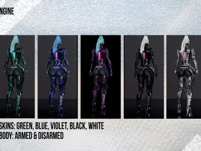 PHANTOM FURY LOW-POLY Game Ready 3D model Low-poly 3D model