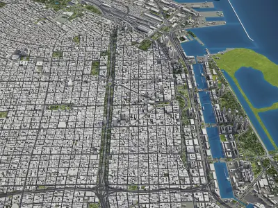 Buenos Aires Low-poly 3D model