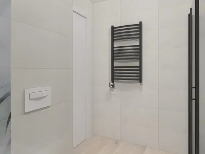 Cozy bright shower room 3D model