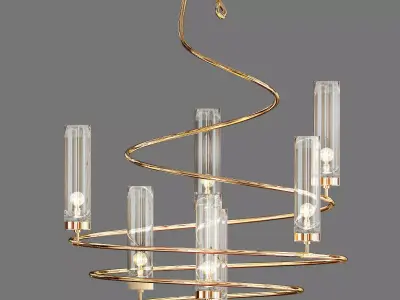Seriph Spiral Chandelier 3D model