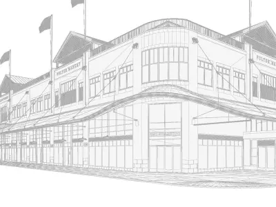 Fulton Market NYC building 3D model