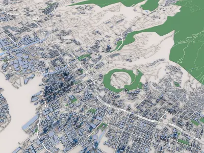 Honolulu City Hawaii 3D model