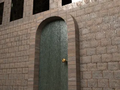 Simple Building Model Low-poly 3D model