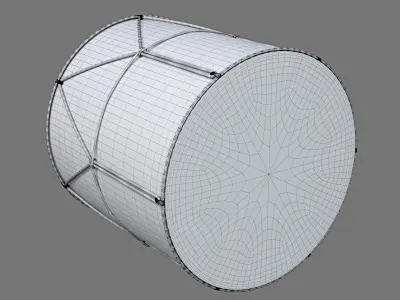 Azerbaijan drum 3D model