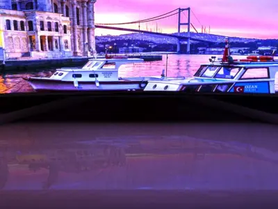 Curved TV Low-poly 3D model