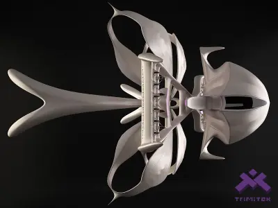 Alien Mothership with Fighters 3D model
