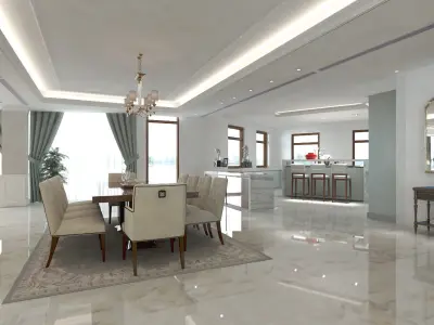 villa contemporary interior  3D model