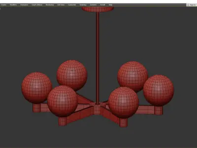 TILBURY CHANDELIER Low-poly 3D model