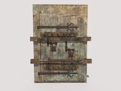 Wooden Door 3D model 14