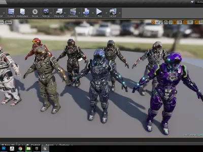 Armors Full Pack Low-poly 3D model