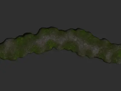 Rock Walkway 3 - Moss 1 Low-poly 3D model