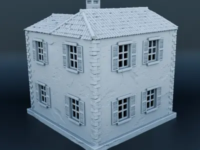 Medieval house 3D print model