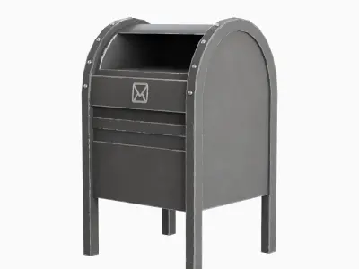 Old Dirty MailBox 06 Low-poly 3D model