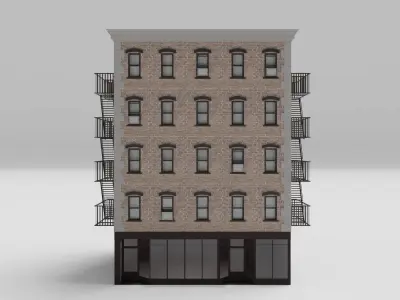  New York Downtown Modular Building 3D model