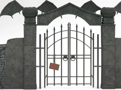 Halloween Gate 3D model