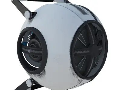 Wheatley robot with light 3D model