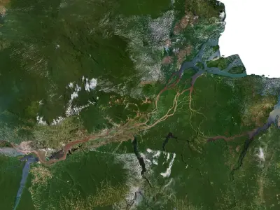 Brazil Terrain 3D Map 3D model