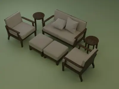 Outdoor furniture Free 3D model