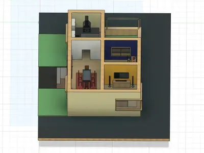 House 3D Model with door and window 3D model
