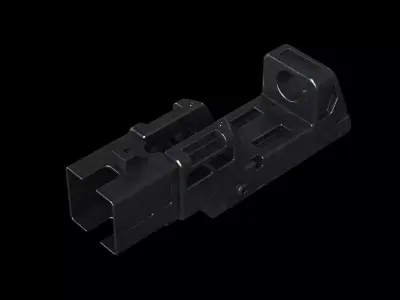 Industrial part scoope muzzle stock tactical 3D model