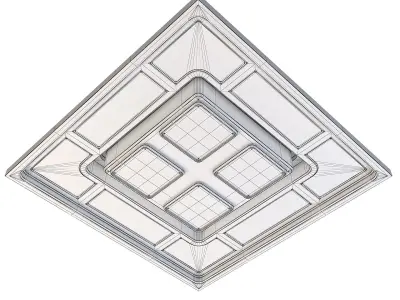 Futuristic Apartment Ceiling 3D model buy