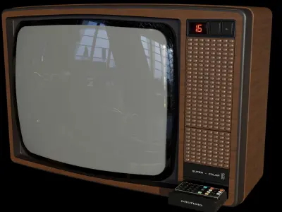 Grundig SuperColor 8642 Vintage TV 3D model