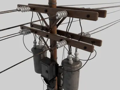 Telephone Pole 3D model buy
