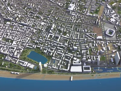 Batumi - City 3D Model Low-poly 3D model