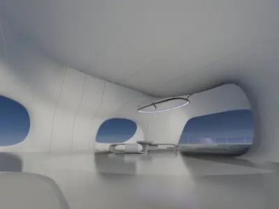 Sci fi Futuristic Exbition Exterior and Interior 3D 3D model purchase