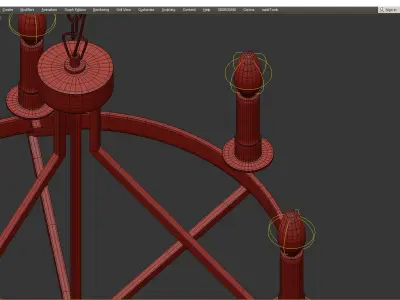 Fainela Chandelier Low-poly 3D model